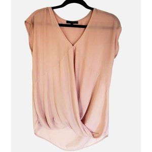 RO&DE blouse size Small ballerina pink sheer draped